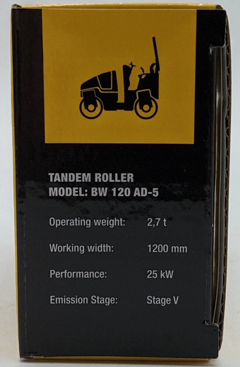 Bymo 42416 1:50 Bomag BW120 AD-5 Double Drum Roller