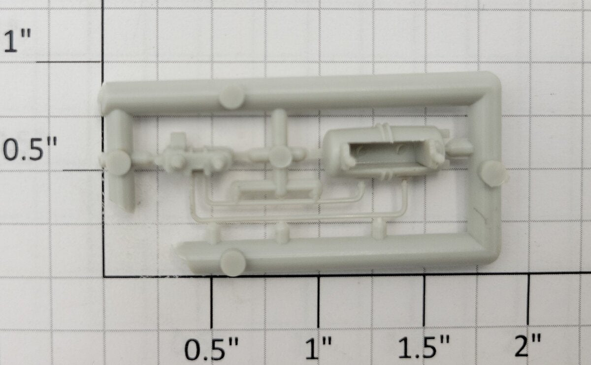 S-Helper 654-02-04 Unpainted Plastic Flat Car Triple Valve Brake Reservoir