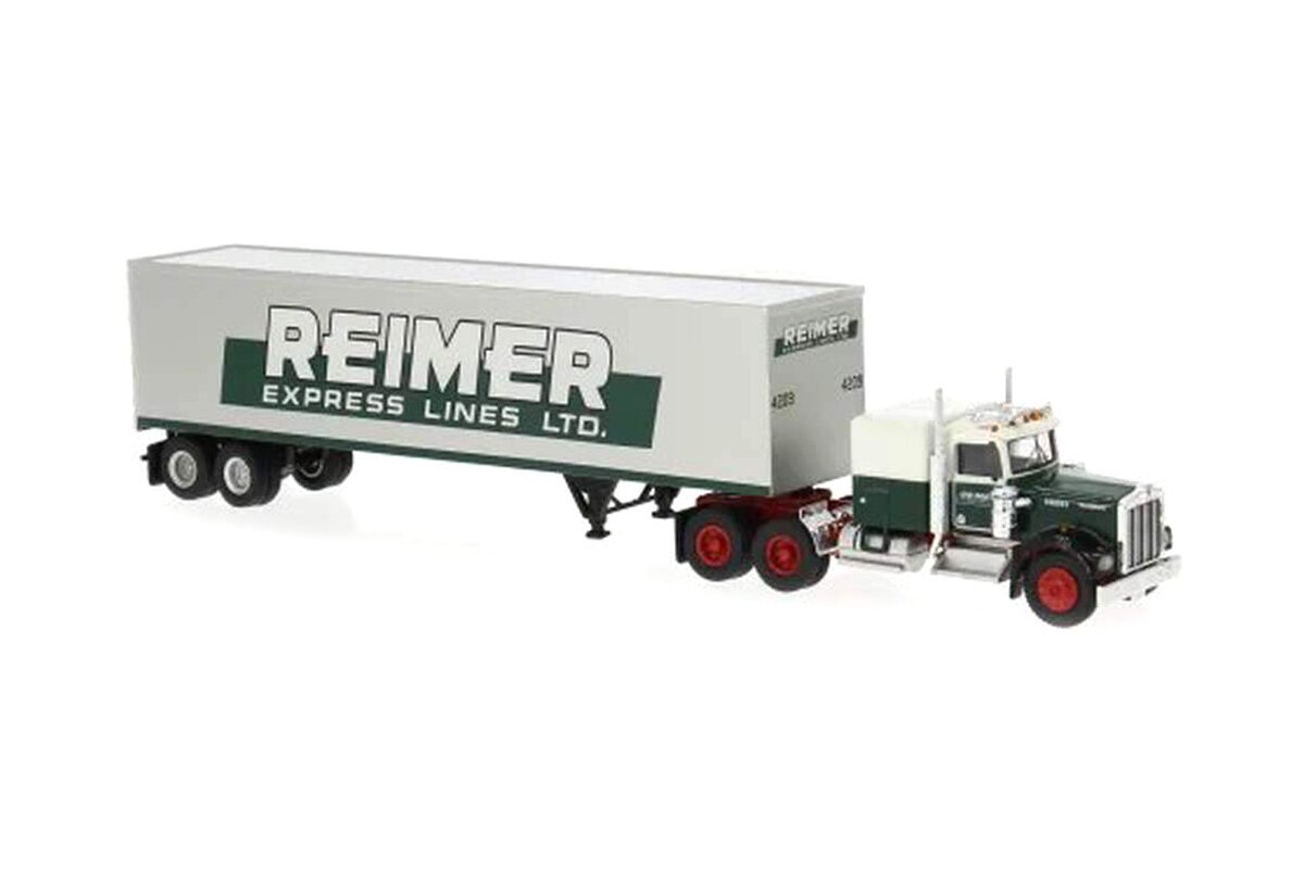 Brekina Automodelle 86258 1:87 Scale Kenworth W900 w/Trainer - Reimer