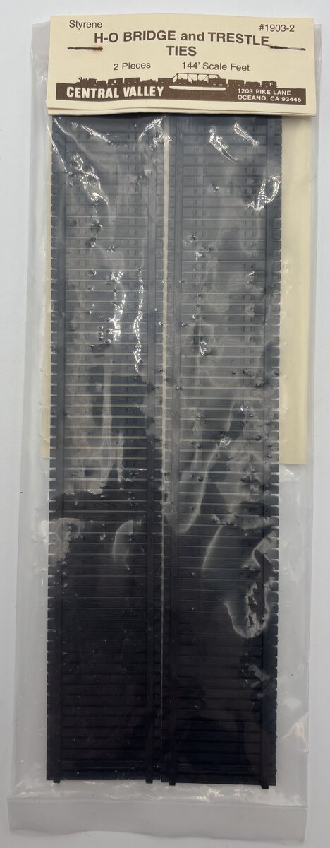 Central Valley Models 1903-2 HO Scale 144' Bridge & Trestle Ties (Set of 2)