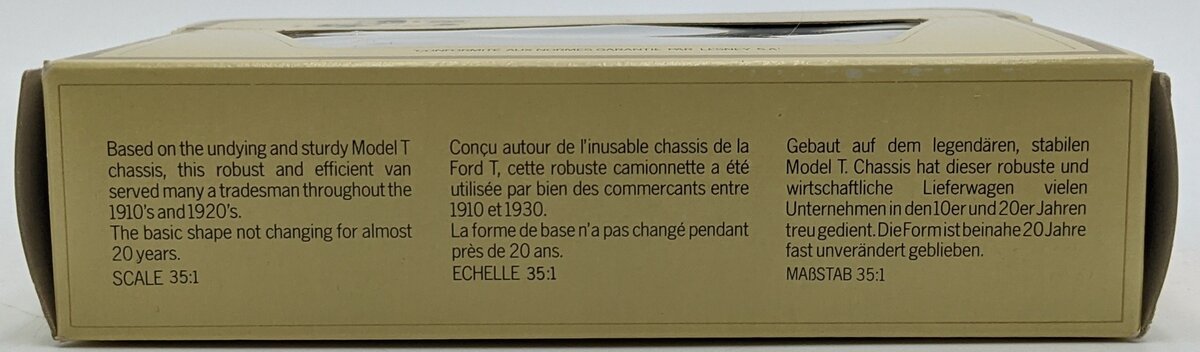 Matchbox Y-12 35:1 Models Of Yesteryear 1912 Ford Model T Custard Powder