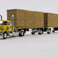 First Gear 69-1815 1:64 Peterbilt 379 w/Two Pup Trailers and Hay - Maggine & Son
