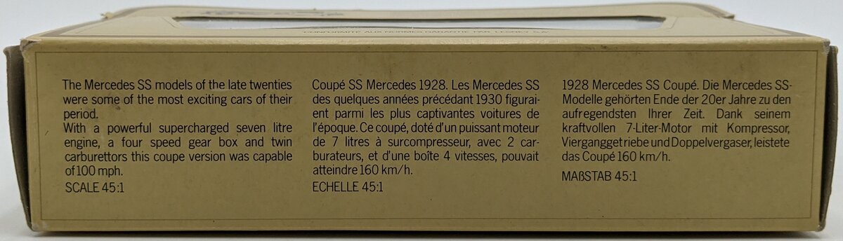 Matchbox Y-16 45:1 Models of Yesteryear 1928 Mercedes SS Blue