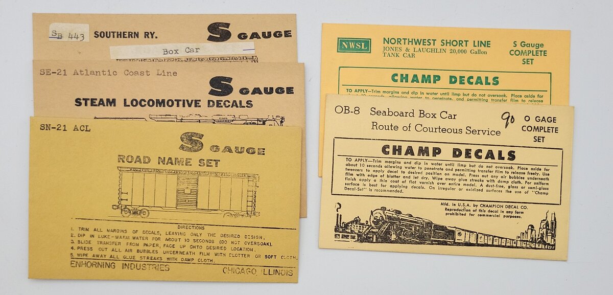 Enhorning Industries SD-2 S Gauge Decal Lot (Pack of 34)