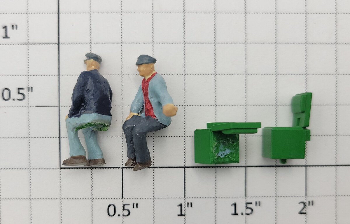 S-Helper 1096-FIG Locomotive Engineer with Seat (Set of 2)
