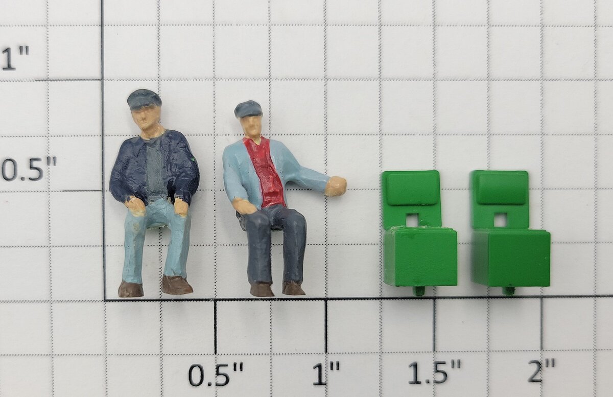 S-Helper 1096-FIG Locomotive Engineer with Seat (Set of 2)