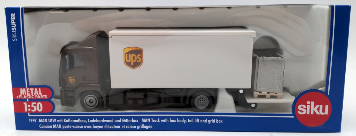 Siku 1997 1:50 MAN Box Truck w/Lift Gate - UPS