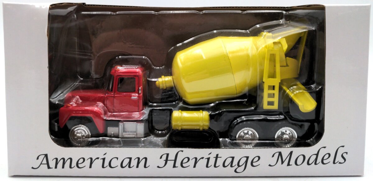 AHM AHM-50003 1:53 Cement Truck - Red and Yellow