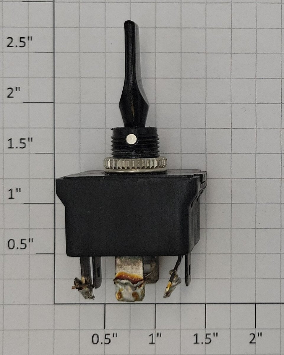 Acme 275-655 DPDT Black Duckbill On-Off-On Momentary Toggle Switch 12VDC  @ 20A