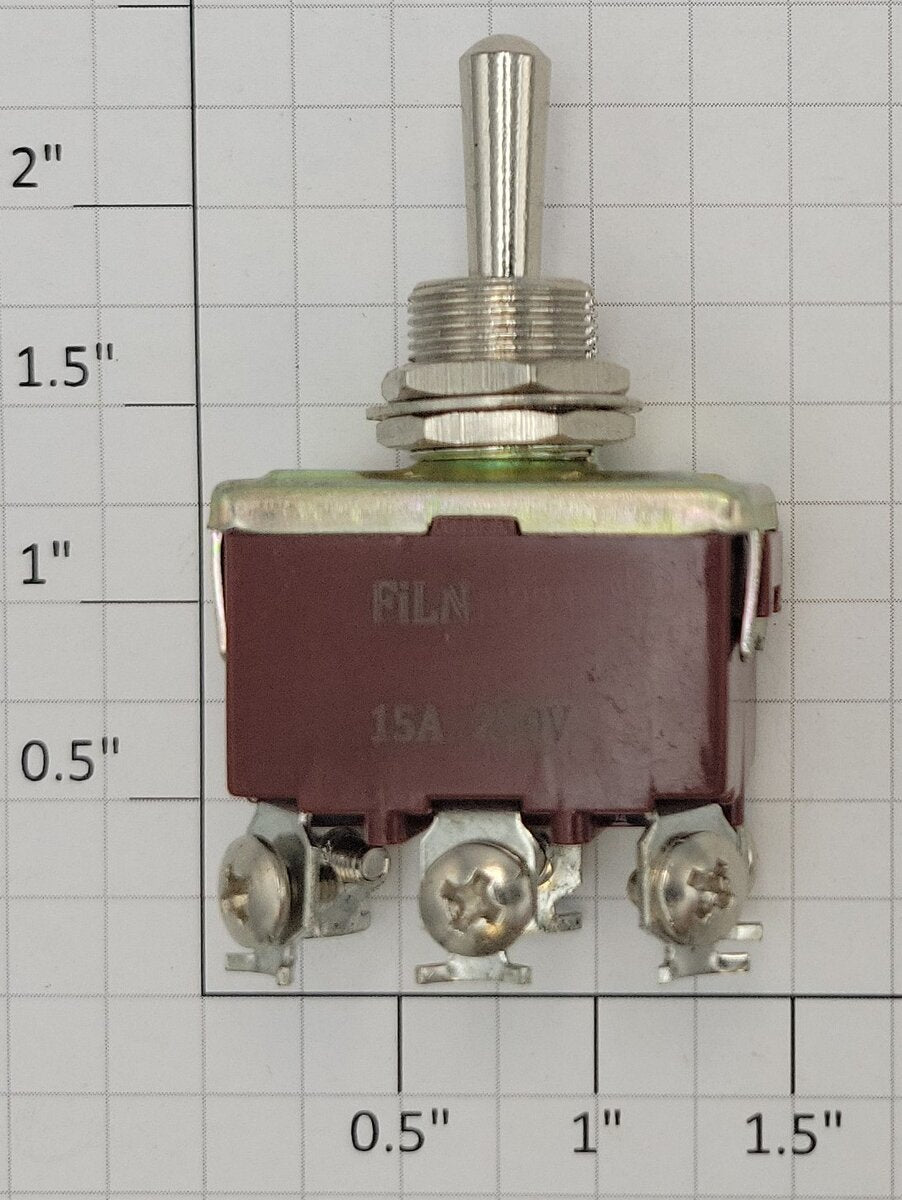 Acme P-TEN DPDT Heavy Duty On-Off-On Momentary Toggle Switch 15A @ 250VAC