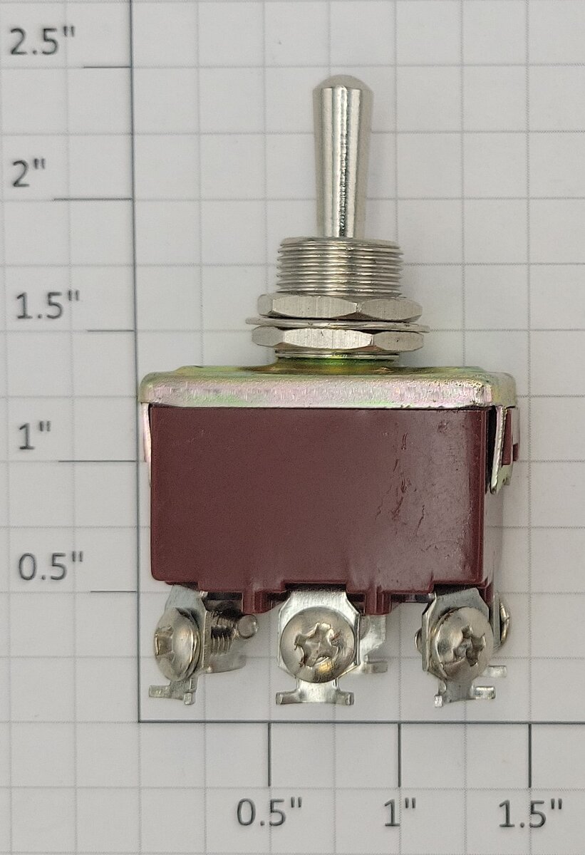 Acme P-TEN DPDT Heavy Duty On-Off-On Momentary Toggle Switch 15A @ 250VAC