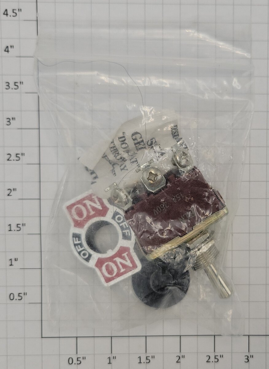 Acme P-TEN DPDT Heavy Duty On-Off-On Momentary Toggle Switch 15A @ 250VAC