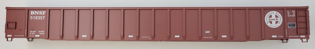 Lionel 83317-2 BNSF 66' Mill Gondola Body #518357