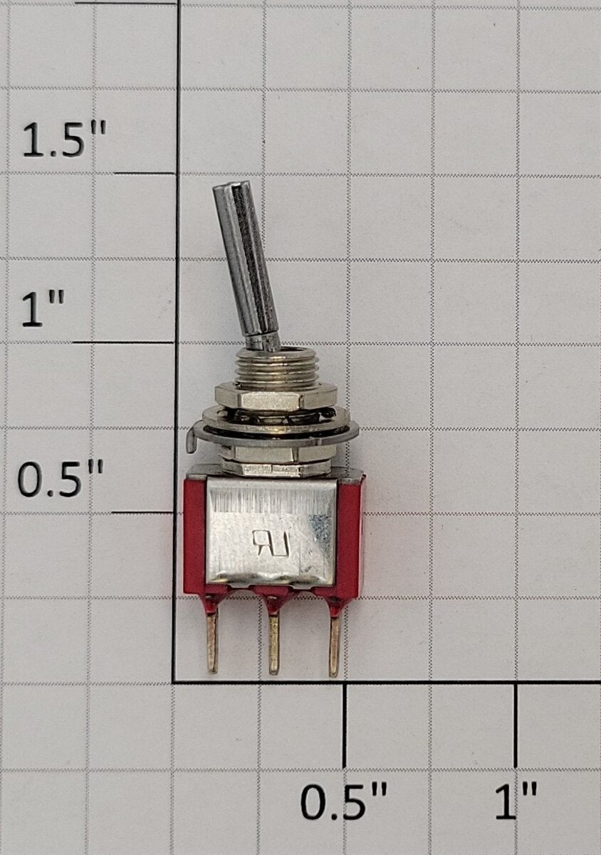 Acme B0827 DPST Red Mini On-On Toggle Switch 5A @ 120VAC