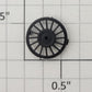 S-Helper 661-07-01-BK Black Plastic Fan Bottom