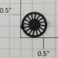 S-Helper 661-07-01-BK Black Plastic Fan Bottom