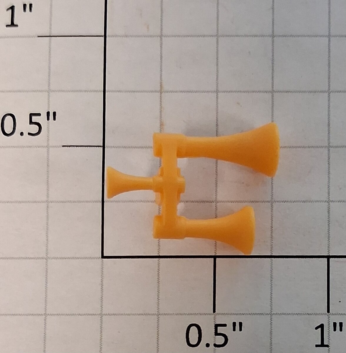 K-Line K2200-27 Yellow 3-Chime Plastic Ornamental Horn