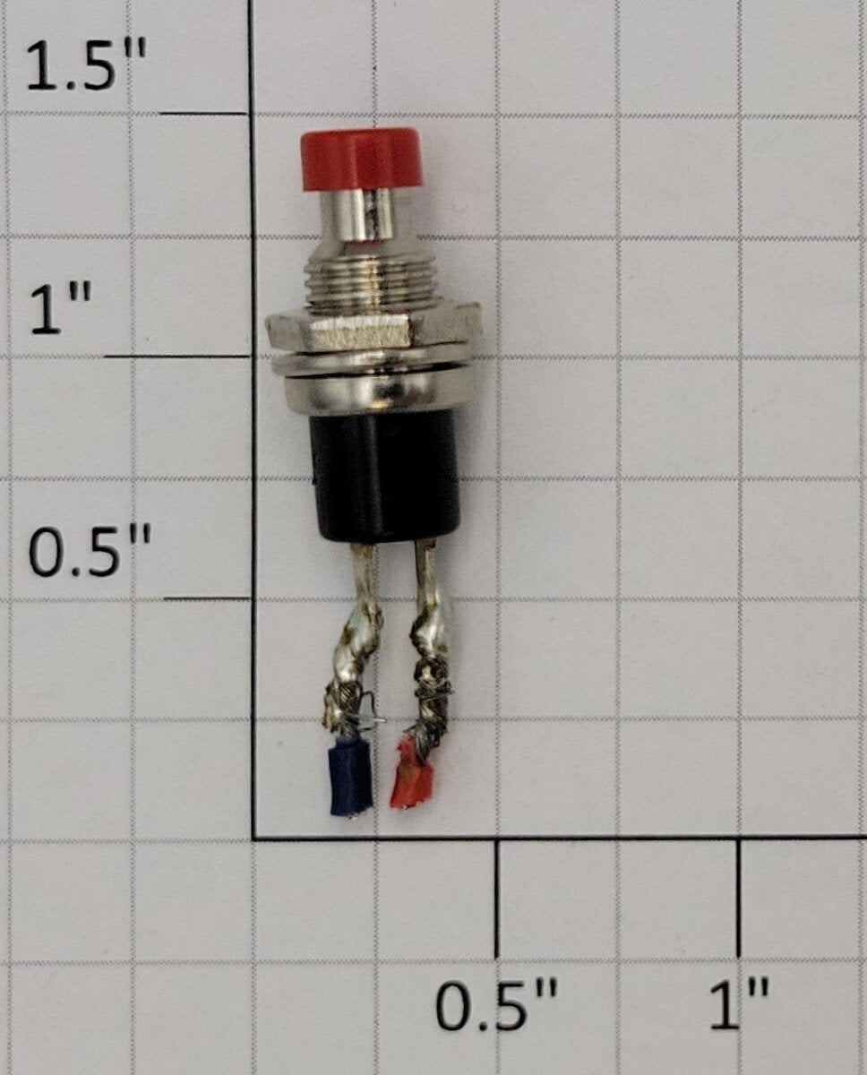 Kadee 165 "Quickie Switches" Red SPST Momentary Normally Open Push Button Switch