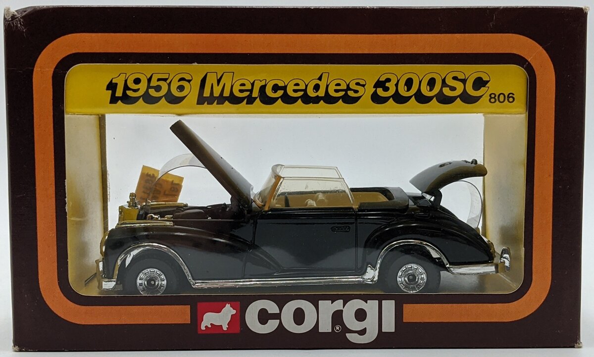 Corgi 806 1:43 50's Classics 1956 Black Mercedes 300SC