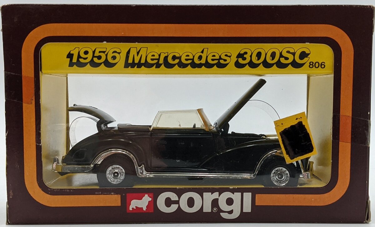 Corgi 806 1:43 50's Classics 1956 Black Mercedes 300SC