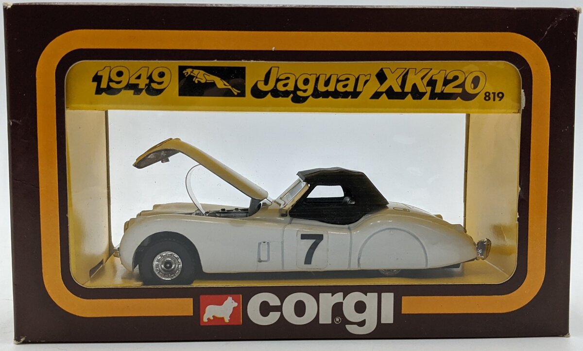 Corgi 819 1:36 50's Classics 1949 Jaguar XK120 White #7