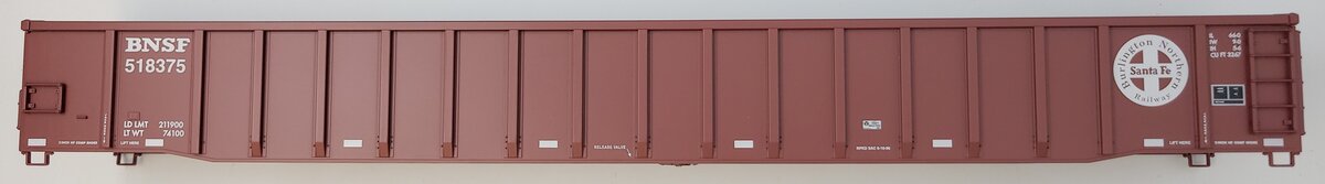 Lionel 84582-2 BNSF 66' Mill Gondola Body Shell #518375
