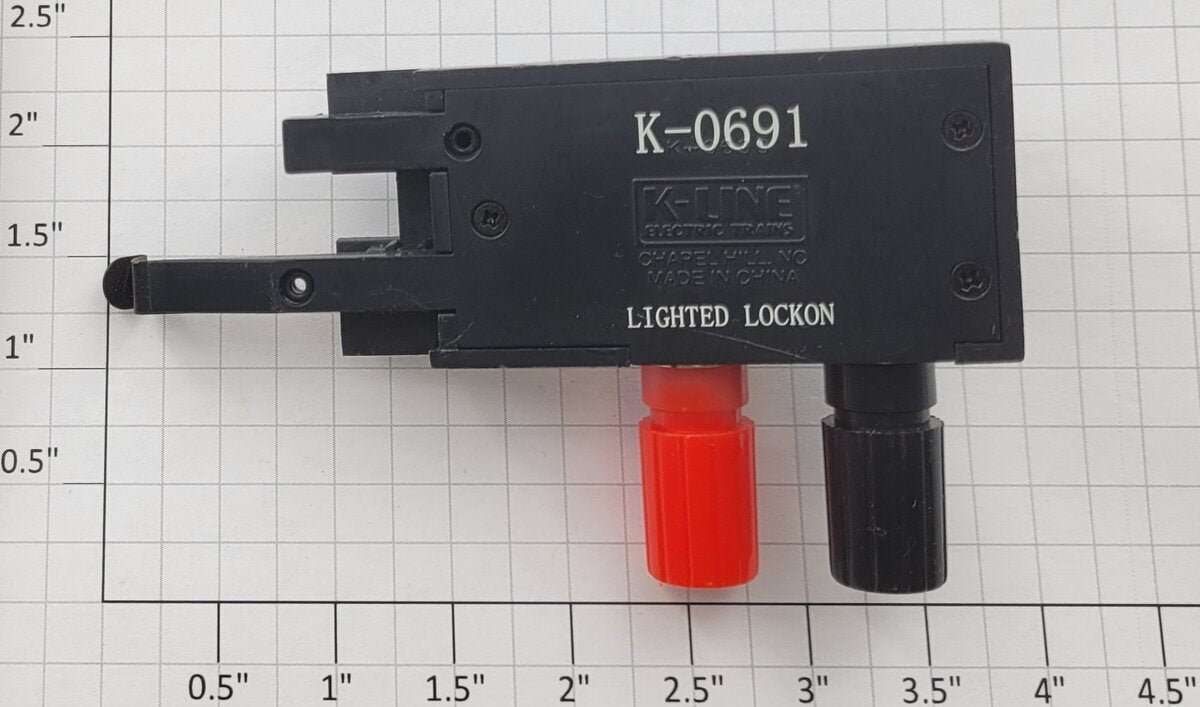 K-Line K-0691 O Gauge Tubular Track Lighted Lockon Tubular Rail