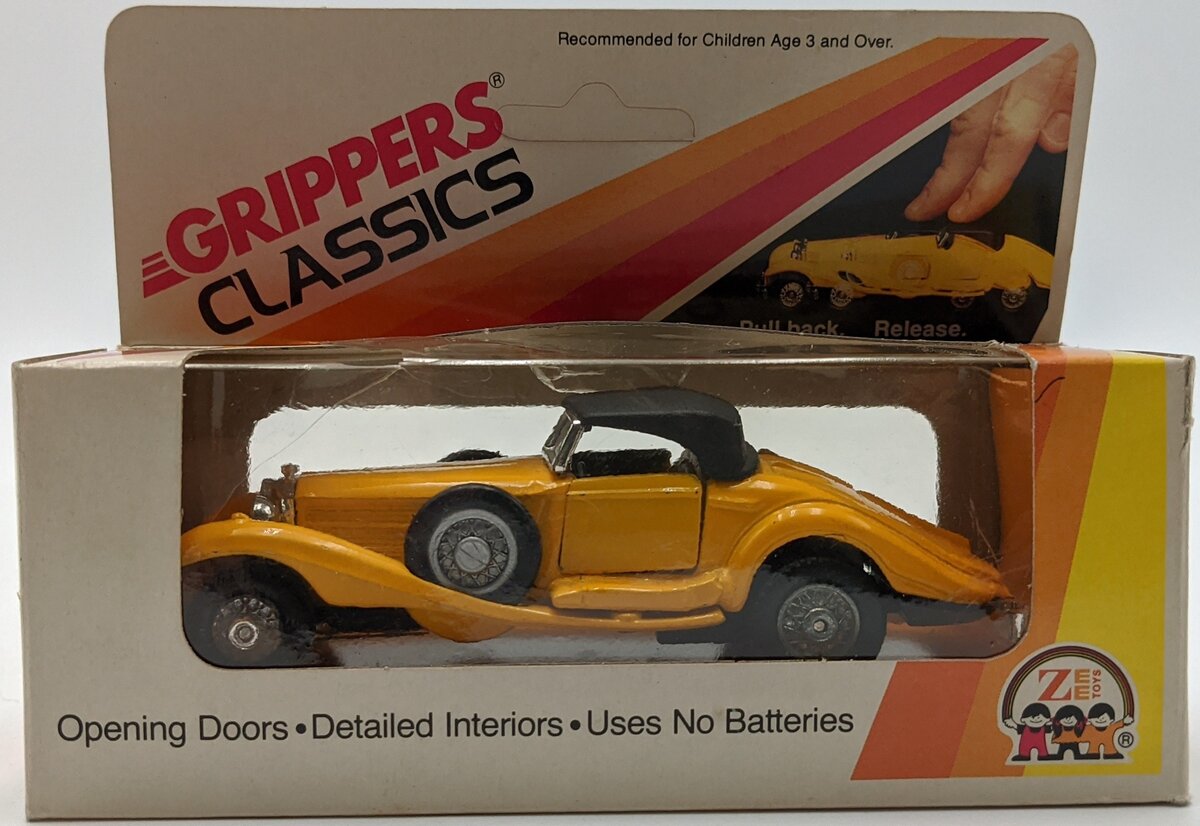 Zee Toys 29568 1:43 Grippers Classics 1936 Mercedes Yellow