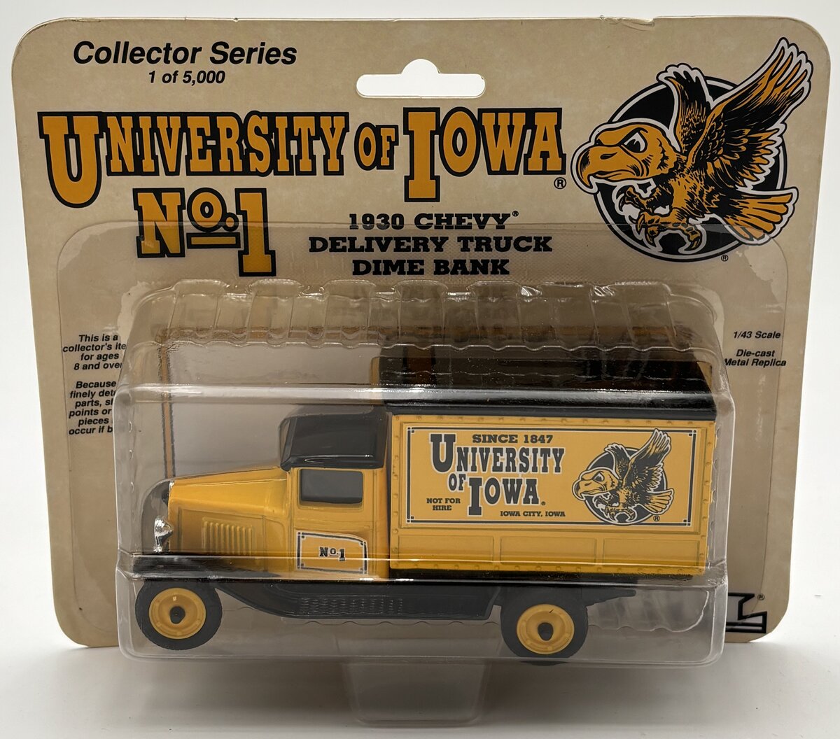Ertl 9804 1:43 University Of Iowa 1940 Chevy Delivery Truck Dime Bank No. 1
