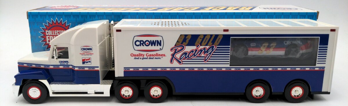 Crown Central 20151 Race Car Carrier 93 Gold Racing