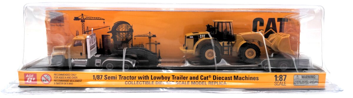 DieCast Masters 84418 1:87 Caterpillar CT681 Day Cab Tractor w/Lowboy & 950G