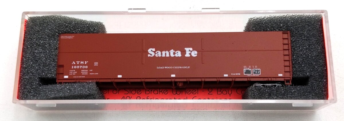 Deluxe Innovations 17010 N Scale Santa Fe Smooth Side Woodchip Car Set