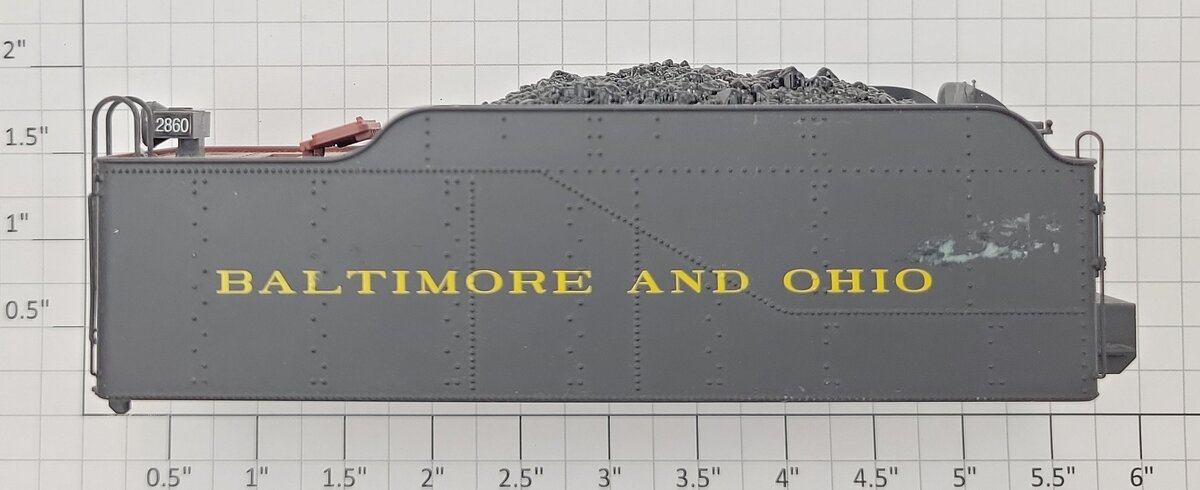S-Helper SHS-BOT S Scale Plastic Baltimore and Ohio Tender Shell #2860