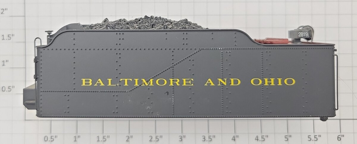 S-Helper SHS-BOT S Scale Plastic Baltimore and Ohio Tender Shell #2819