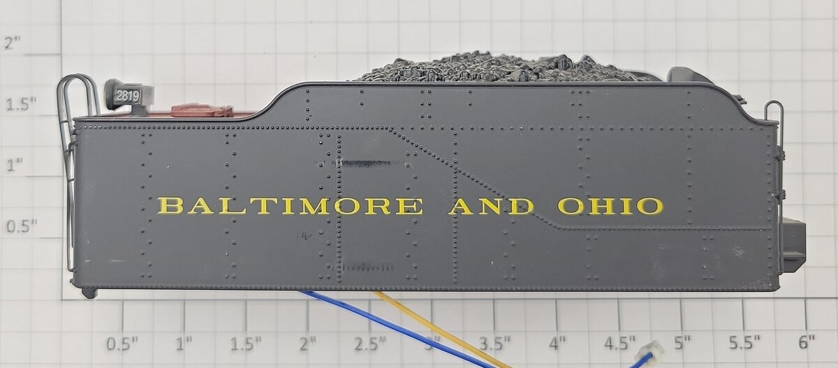 S-Helper SHS-BOT S Scale Plastic Baltimore and Ohio Tender Shell #2819
