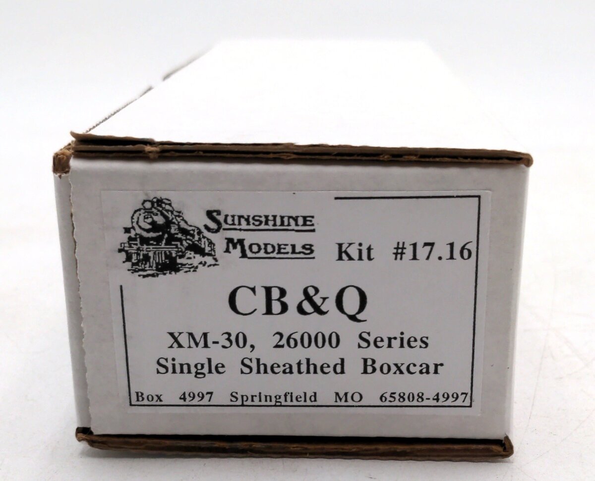 Sunshine Models 17.16 HO CB&Q XM-30 26000 Series Single Sheathed Boxcar