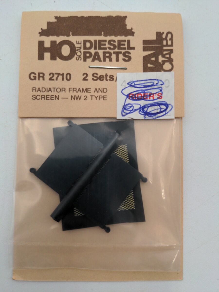 Detail Associates GR-2710 HO Radiator Frame And Screen NW2