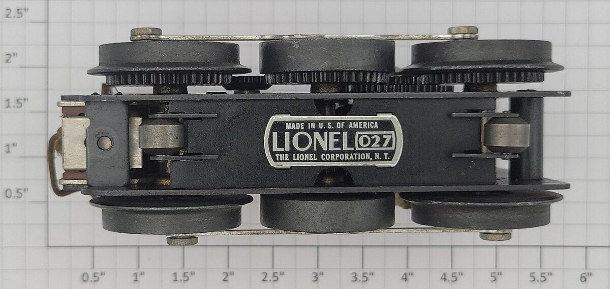 Lionel 2026-100 Later 6-Wheel Version Motor Chassis with E-Unit and Side Rods