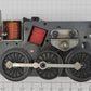 Lionel 2026-100 Later 6-Wheel Version Motor Chassis with E-Unit and Side Rods
