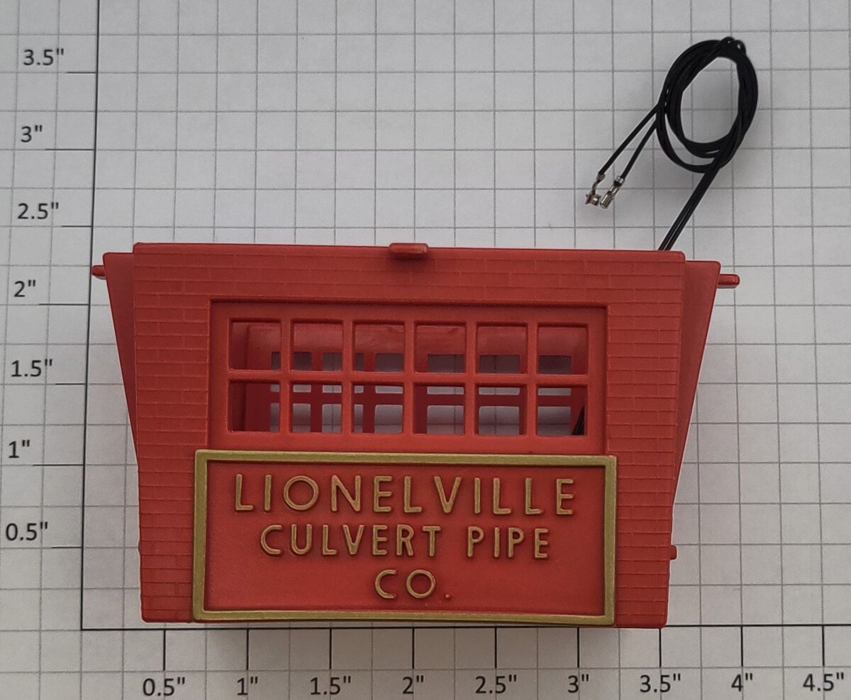 Lionel 12983-5 Red Plastic Culvert Unloader Tower House with Lamp