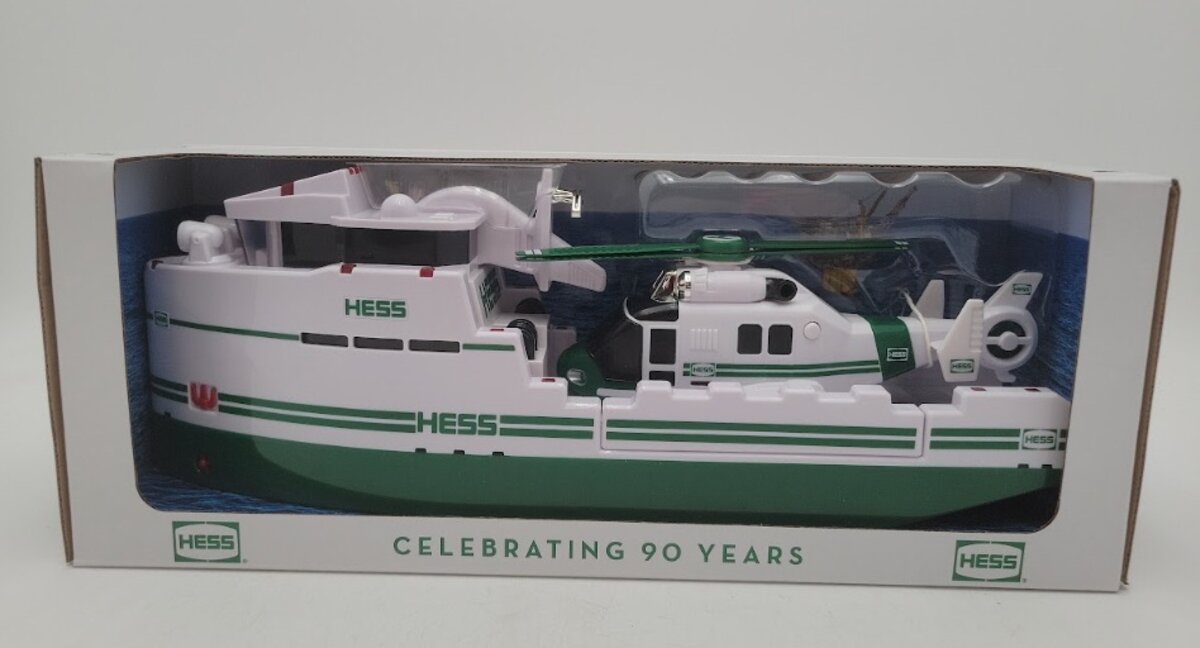 Hess 01449 Ocean Explorer Boat & Helicopter 1933 - 2023 Collector’s Edition