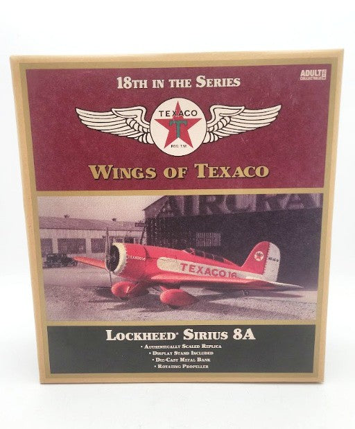 Ertl CP5907 Wings of Texaco Lockheed Sirius 8A Die Cast Metal Airplane Bank