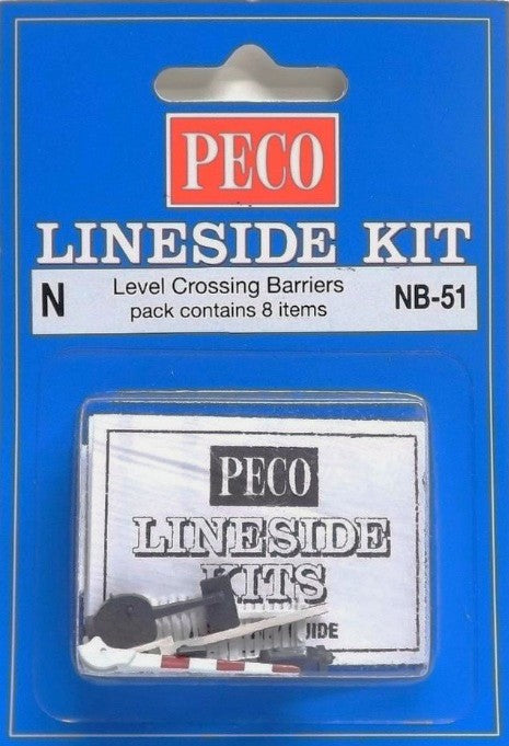 Peco NB-51 Level Crossing Barriers With Fencing Modern Lineside Kit