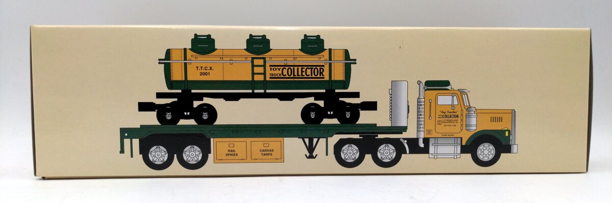 Toy Truck Collector 2001 1:32 Flatbed Truck w/ 3-Dome Tank Car