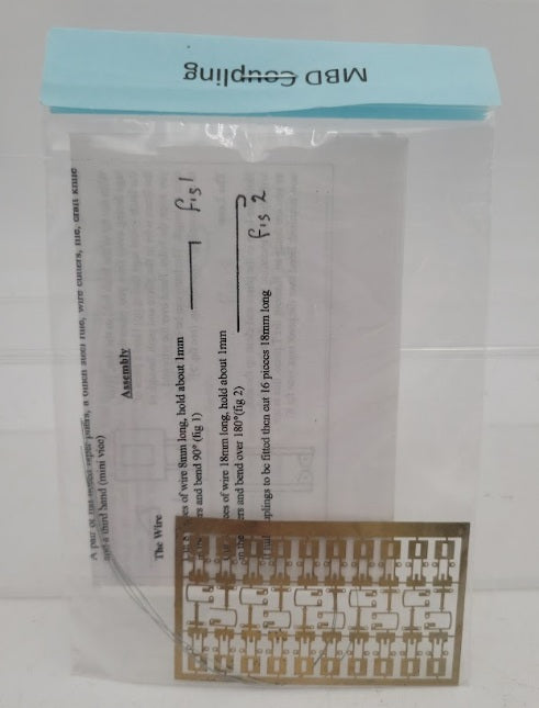 Acme N Scale By MBD Coupling Brass Etch MBD Couplings (Set of 20)