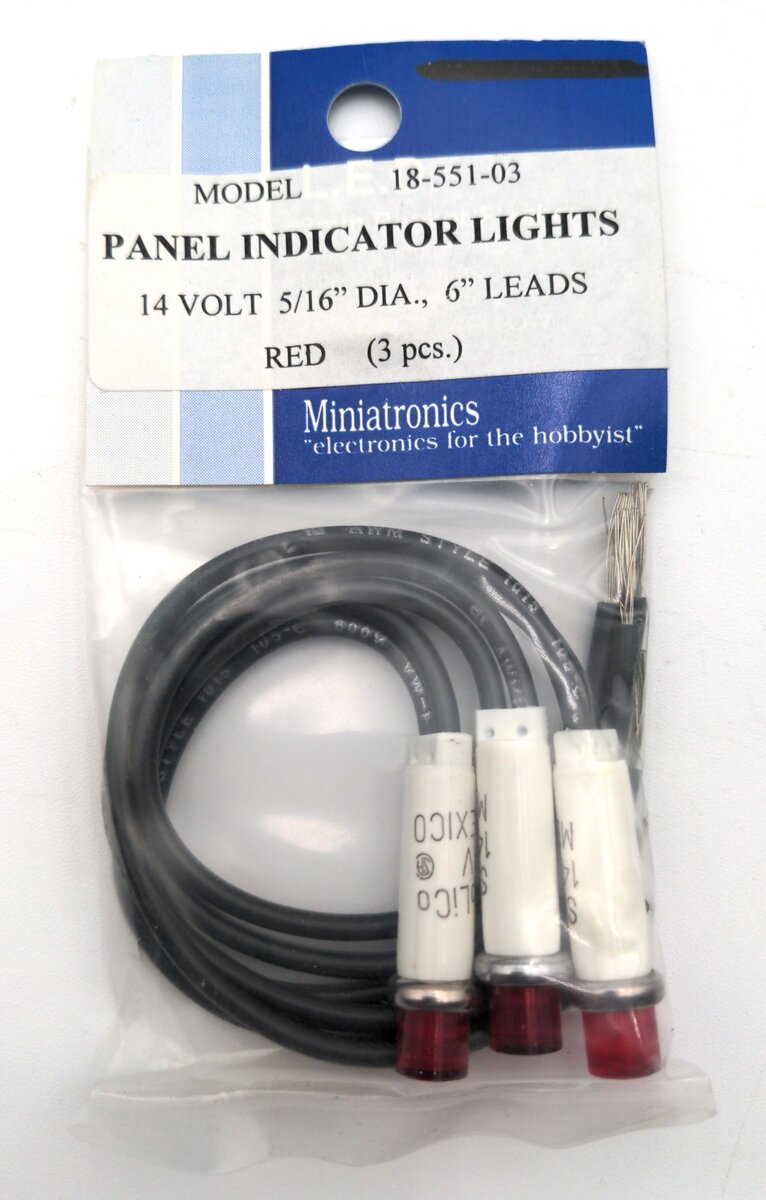 Miniatronics 18-551-03 Panel Indicator Lights 14 Volt, 5/16