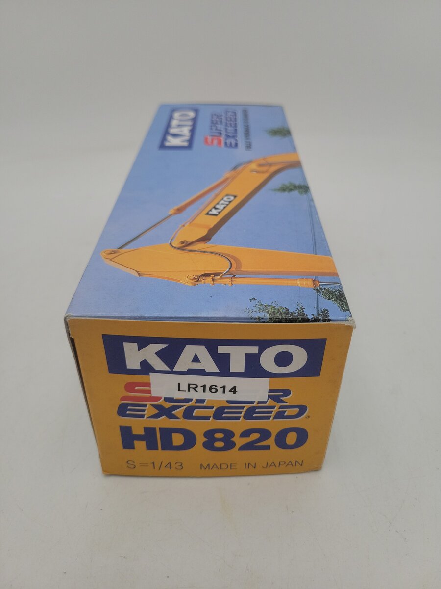 Kato 1:43 Scale Yellow & Gray Super Exceed HD820 Hydraulic Excavator Die-Cast EX/Box
