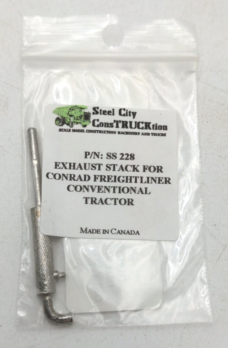 Steel City SS228 1:50 Exhaust Stack for Conrad Freightliner Conventional Tractor