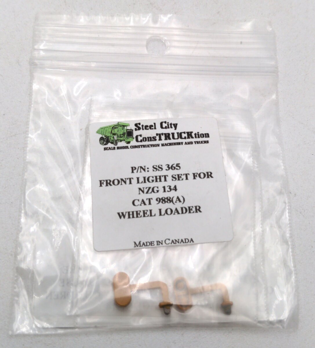 Steel City SS365 1:50 Scale Front Light Set for NZG 134/ CAT 988(A) Wheel Loader