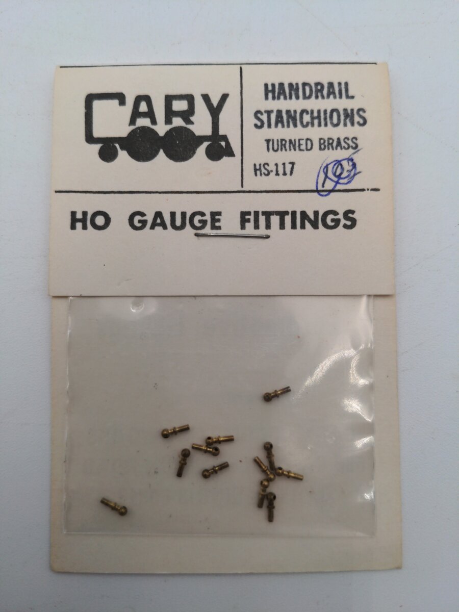 Cary Loco Works HS-117 HO Boiler Handrail Stanchions Turned